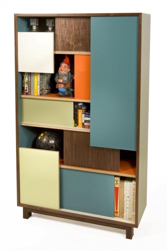 Thomas Wold, Block Party Bookcase and credenza, Hello Color