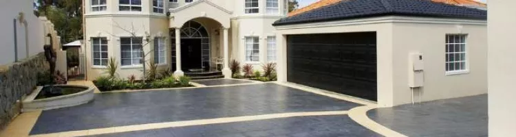 concrete block paved driveway