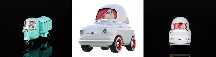 Rollis Toy Cars - cool design with their drivers packed right in