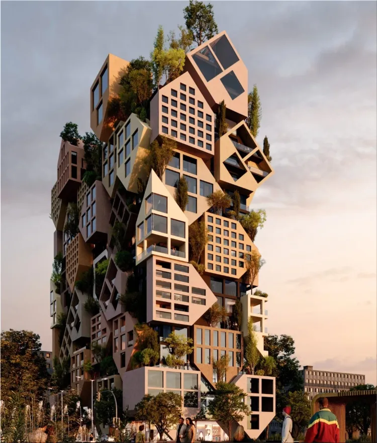 Hora Vertikale Albania s Iconic Vertical Village Of Stacked Cubes 