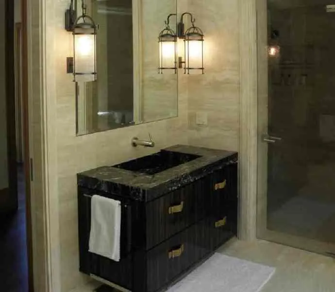 1930s French-style master bath by Erik Johnson & Associates