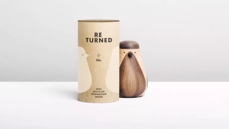 Re-turned wooden bird by Beller