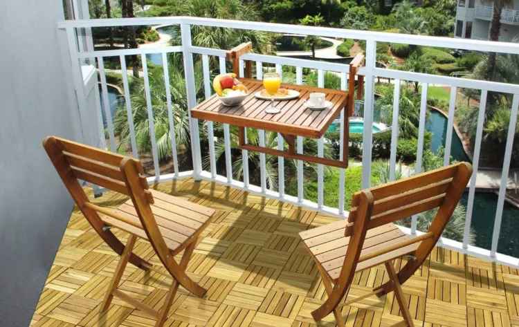 balcony folding chairs set
