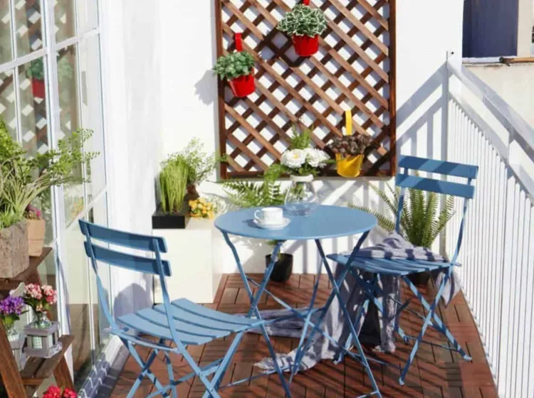 balcony folding chairs set