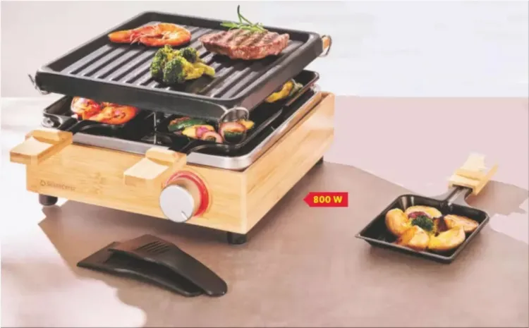 bamboo raclette grill