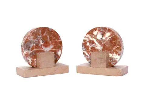 brown sand marble 1950s bookends on Etsy