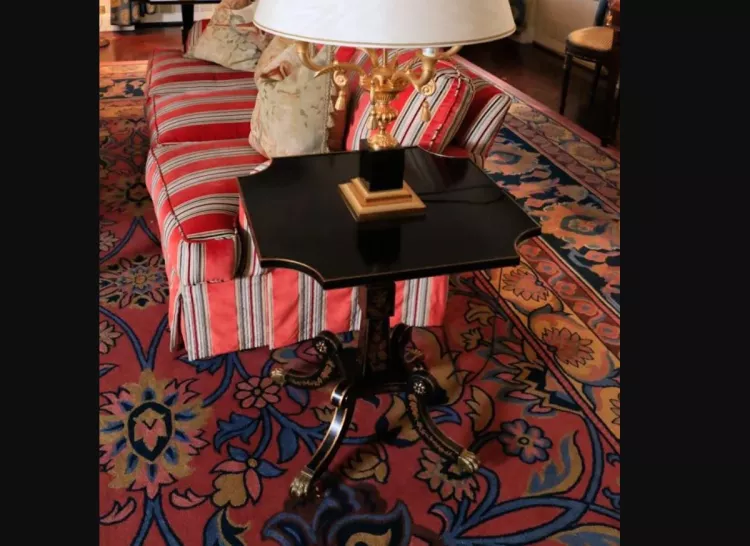 English regency style sculptured top table