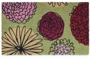 Garnet Hill, Stem Green Pom-pom doormat