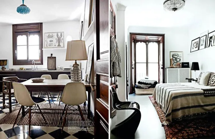 Birger house, Palma de Mallorca, kitchen & bedroom