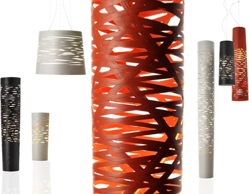 Tress lamp in red, black & white