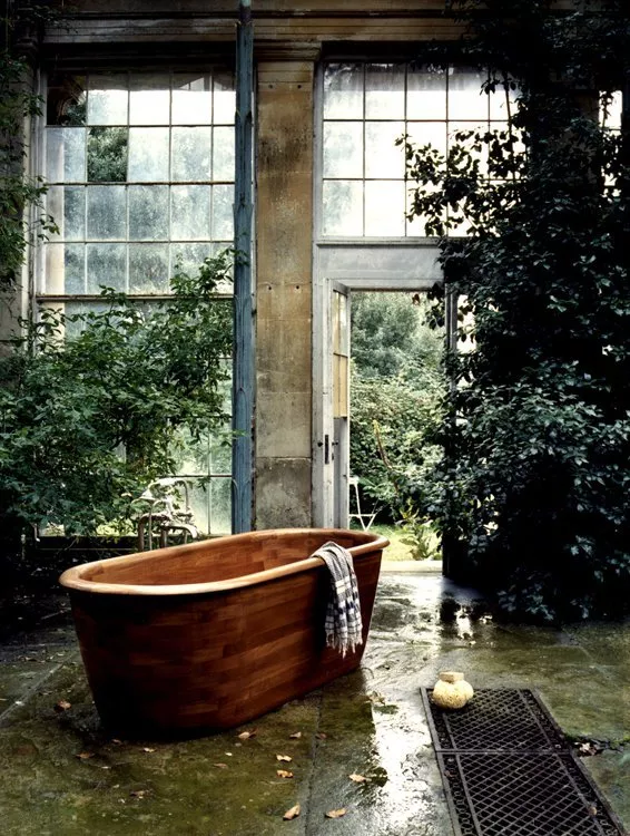 The Water Monopoly Teak bath