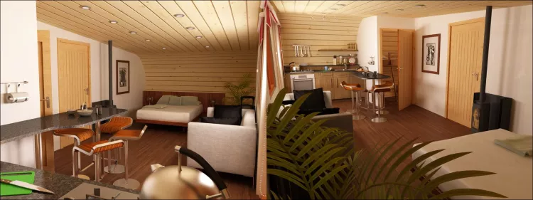 wooden lodge