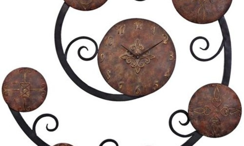 Hand Forged Metal Wall Clock