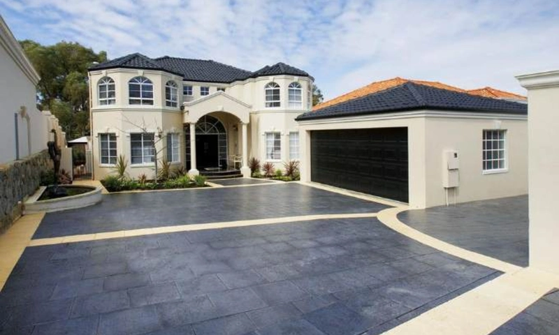 concrete block paved driveway