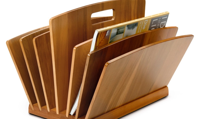 lenga wood newspaper stand 