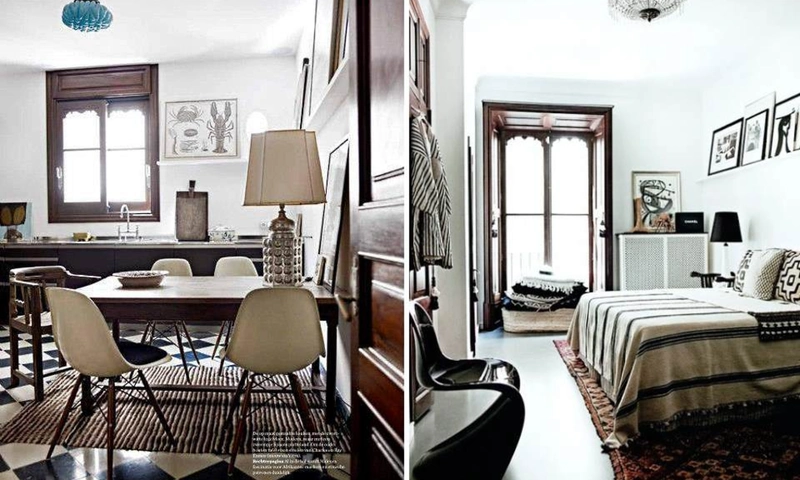 Birger house, Palma de Mallorca, kitchen & bedroom
