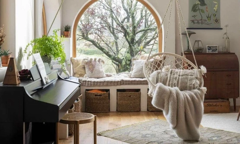 A rustic interior that generates a calm atmosphere