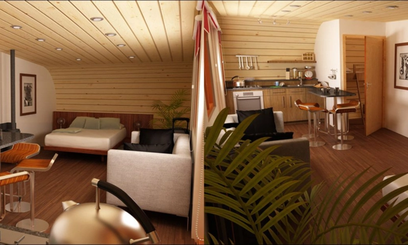 wooden lodge